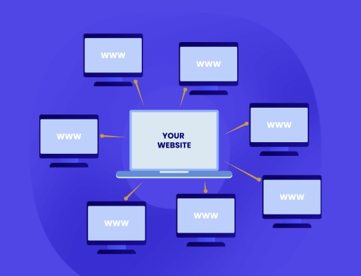 Backlink from an external website pointing to your website