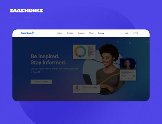 BuzzSumo reviews to analyze and track of trending content