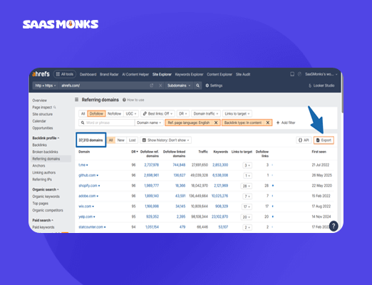 How to check competitors valuable links in Ahrefs