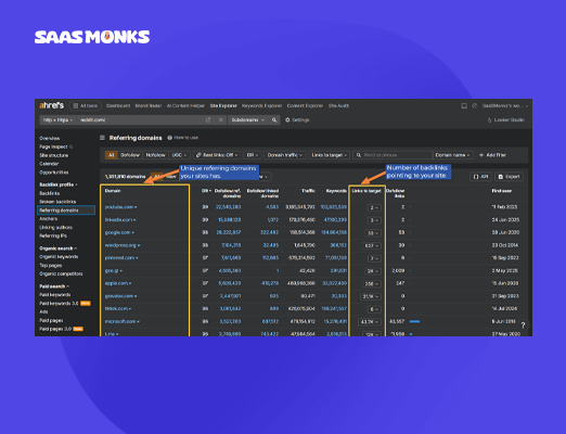 How to check domain diversity in Ahrefs