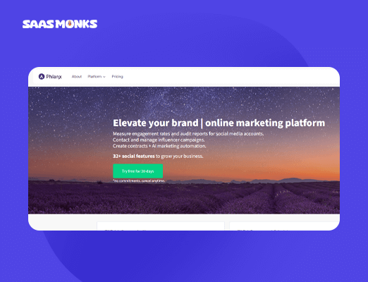 Phlanx reviews to analyze competitor social presence