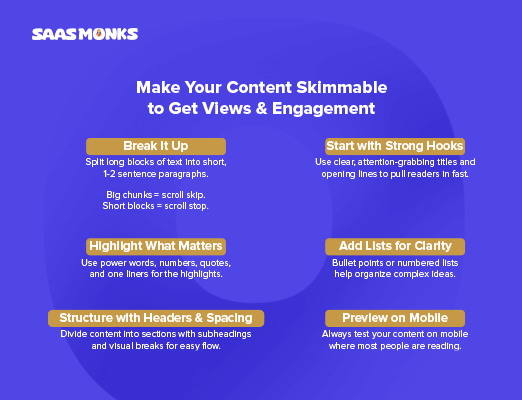 Make your SEO content highly readable and user-friendly